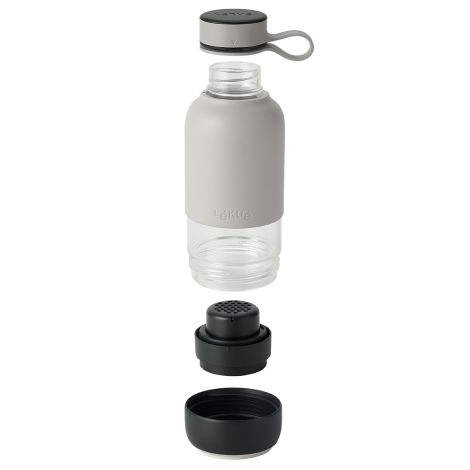 Butelka szklana z filtrem TO GO szara / Lekue - 2
