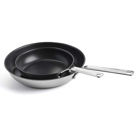 Patelnie stalowe z powłoką 20 + 28 cm / KitchenAid