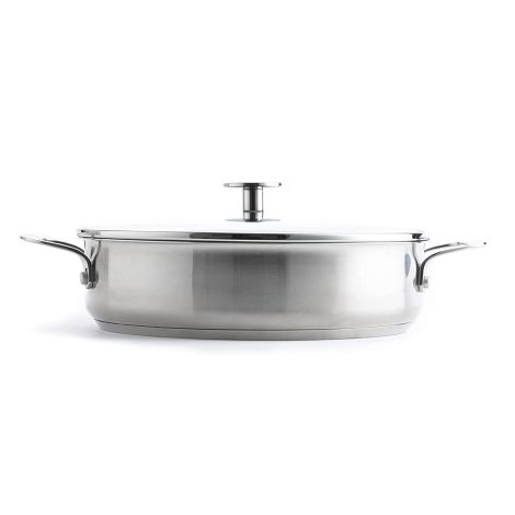 Patelnia stalowa z powłoką, głęboka z pokrywką 28 cm / KitchenAid - 2