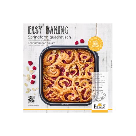 Tortownica kwadratowa EASY BAKING -  24 x 24 cm / Birkmann - 4