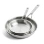 KitchenAid Patelnie 3-warstwowe stalowe zestaw 20+28 cm - 2