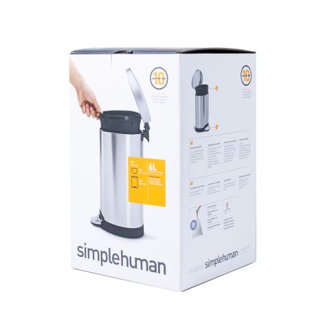 simplehuman kosz na odpadki stal matowa 6 l - 4