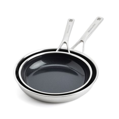 KitchenAid patelnie 3-warstwowe stalowe z powłoką 24 cm, 28 cm