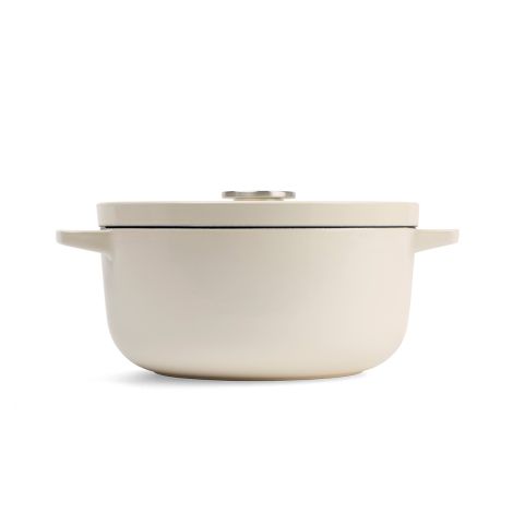 KitchenAid Garnek żeliwny z pokrywką 3,3 l - Almond Cream