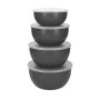 KitchenAid miski kuchenne z pokrywkami 4 szt. Charcoal Grey KQG176OSCGG