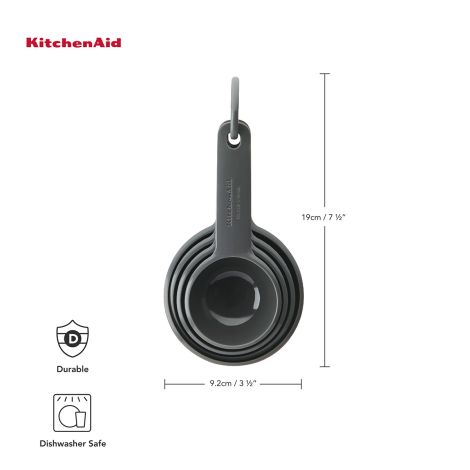 KitchenAid miarki kuchenne cups 4 szt. Charcoal Grey - 5