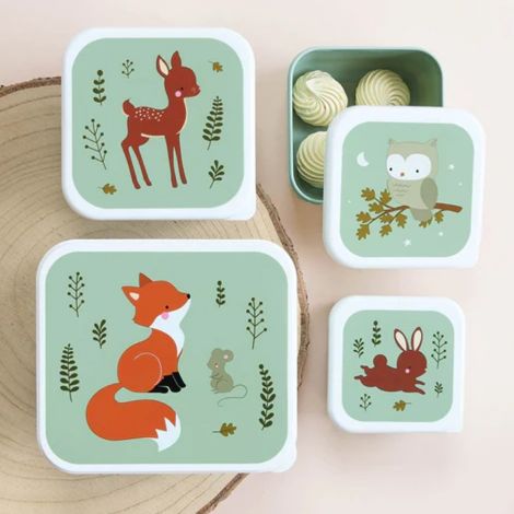 Lunchboxy dla dzieci FOREST FRIENDS SAGE / A Little Lovely Company - 4