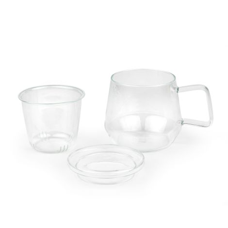 Kubek szklany z zaparzaczem Livorno 290ml - bezbarwny / Bredemeijer - 3