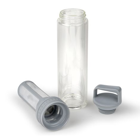Butelka szklana z zaparzaczem do Cold Brew Moshi 0,4L - szara / Leopold Vienna - 2
