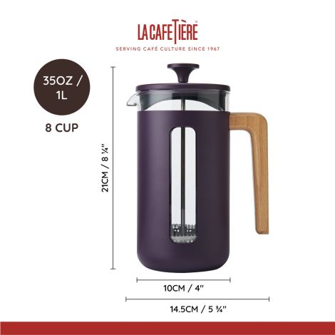French press PISA 1L purple La Cafetière - 4