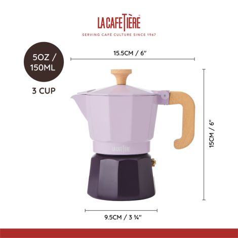 Kawiarka włoska Venice 3 Cup - Purple La Cafetière - 4