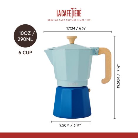 Kawiarka włoska Venice 6 Cup - Sky Blue  La Cafetière - 5