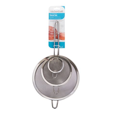 Sitka do przesiewania ze stali nierdzewnej - 3 sztuki / KitchenCraft - 4