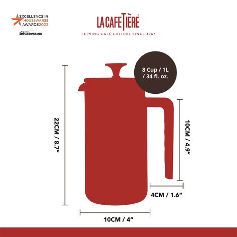 French press PISA 1 L Latte / La Cafetiere - 5
