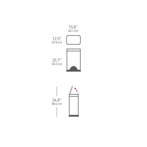 Kosz na śmieci 38L pedałowy DELUXE - stal FPP / simplehuman - 3