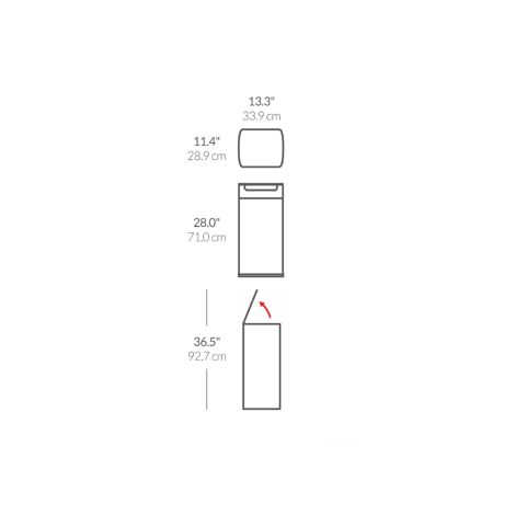 Kosz na śmieci 30L TOUCH-BAR - stal FPP / simplehuman - 5