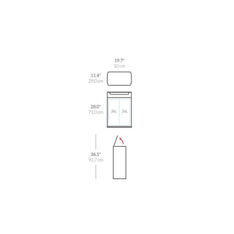 Kosz na śmieci 48L TOUCH-BAR RECYCLER - stal FPP / simplehuman - 5