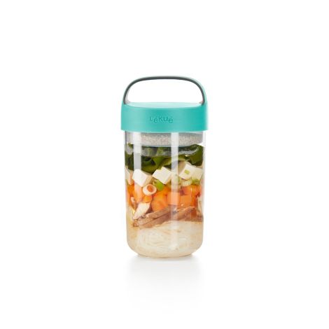 Pojemnik JAR TO GO turkusowy 600 ml / Lekue - 3