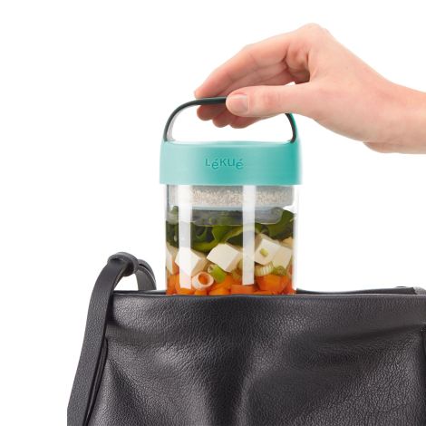 Pojemnik JAR TO GO turkusowy 600 ml / Lekue - 6