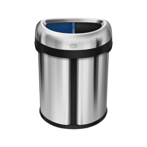 Kosz 66L OPEN RECYCLER - półokrągły, stal matowa / simplehuman - 2