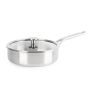 Głęboka patelnia z pokrywką 3-warstwowa, stalowa - 24cm / KitchenAid - 2