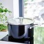 Garnek emaliowany z pokrywką 6L - czarny / KitchenAid - 4