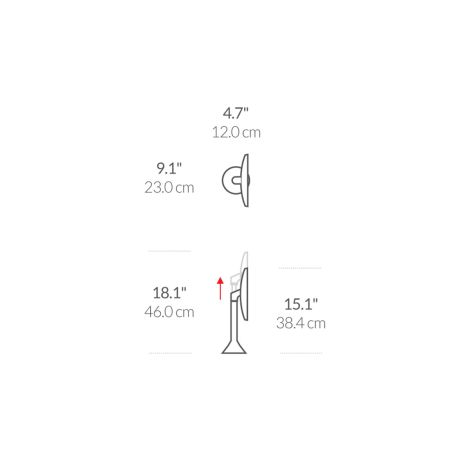 Lustro sensorowe z kontrolą natężenia światła - 20 cm - stal szczot. / simplehuman - 5